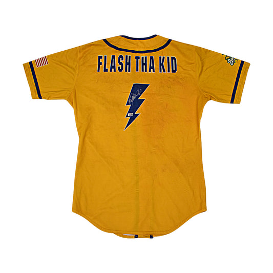 Flash Tha Kid (Malachi Mitchell) Autographed Game Worn Savannah Bananas Jersey from Fenway Park Game on 6/8/2024