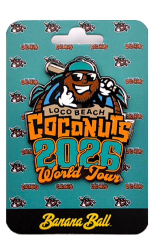 Coconuts 2026 World Tour Lapel Pin