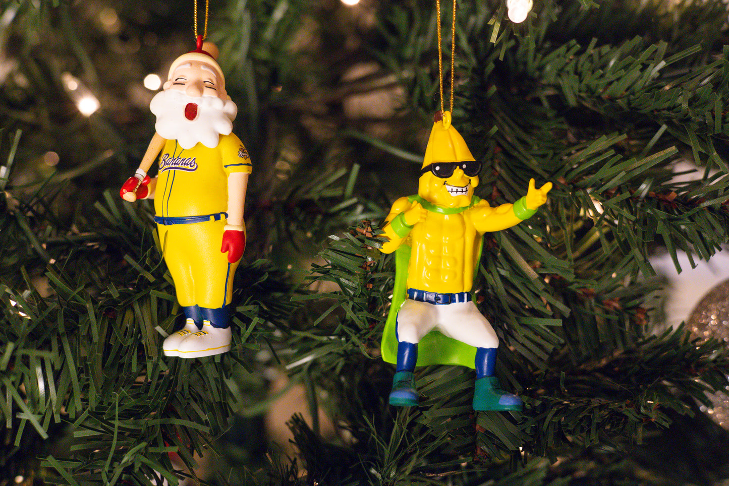 Bananas Santa and Split Ornament Set