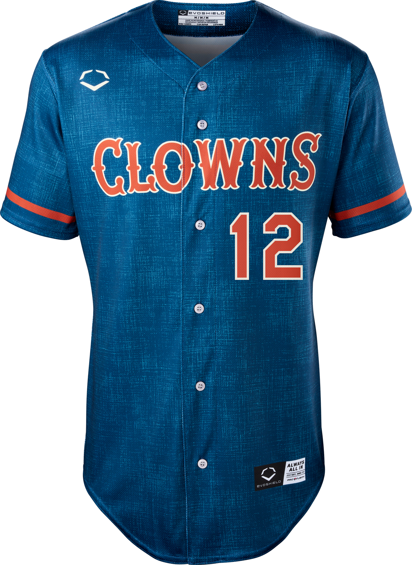 Clowns Niko Hulsizer #12 Evoshield Jersey - Navy
