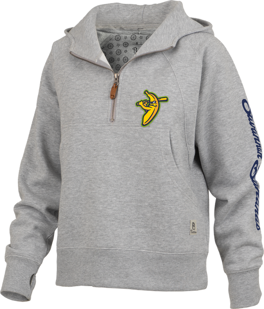 Women's Bananas Bronco Half Zip Hoodie - Ash