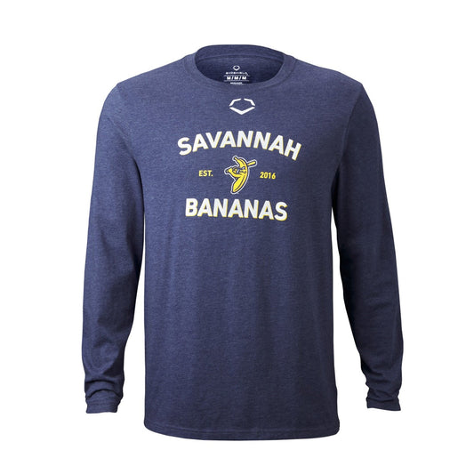 YOUTH Bananas EvoShield Long Sleeve Tee - Heathered Navy