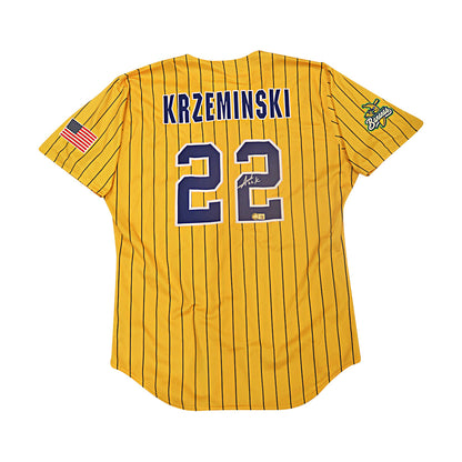 Austin Krzeminski Autographed Signed Game Used Yankee Stadium Savannah Bananas Jersey