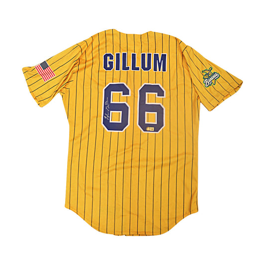 Tyler Gillum Autographed Signed Game Used Yankee Stadium Savannah Bananas Jersey