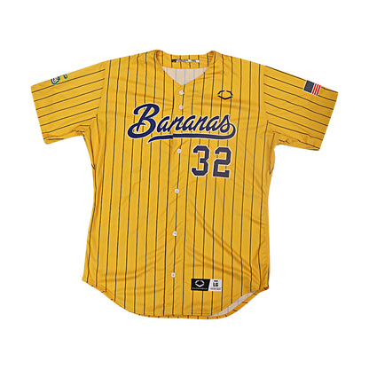 Kyle Perry Autographed Inscribed Game Used Yankee Stadium Savannah Bananas Jersey
