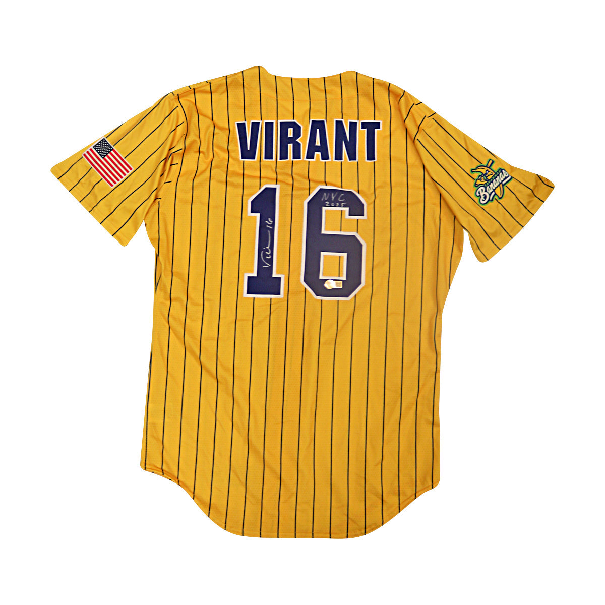 Adam Virant Autographed Inscribed Game Used Yankee Stadium Savannah Bananas Jersey
