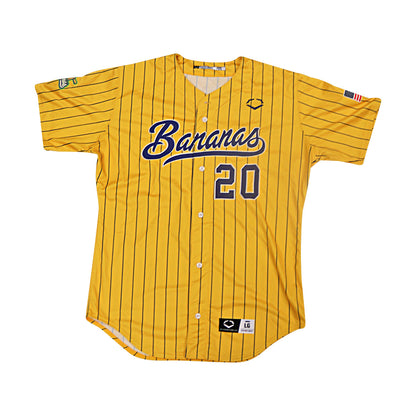 Gage Voorhees Autographed Inscribed Game Used Yankee Stadium Savannah Bananas Jersey