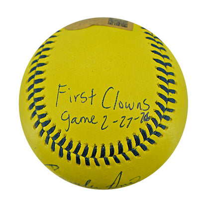 Correlle Prime Indianapolis Clowns Autographed Inscribed Official Banana Ball 2.27.26 FSU Tallahassee Florida