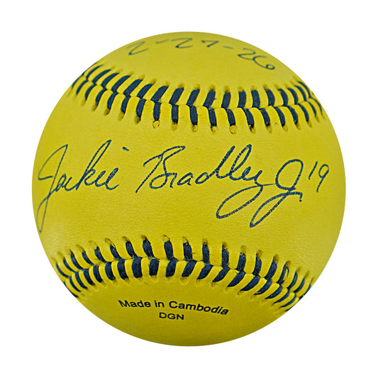Jackie Bradley Jr. Indianapolis Clowns Autographed Inscribed Official Banana Ball 2.27.26 FSU Tallahassee Florida