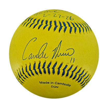 Correlle Prime Indianapolis Clowns Autographed Inscribed Official Banana Ball 2.27.26 FSU Tallahassee Florida