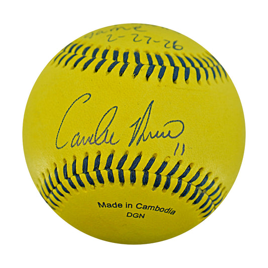 Correlle Prime Indianapolis Clowns Autographed Inscribed Official Banana Ball 2.27.26 FSU Tallahassee Florida