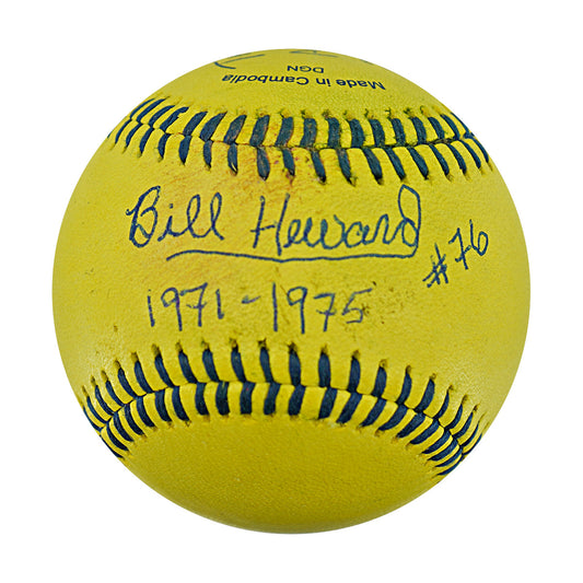Bill Howard Indianapolis Clowns Autographed Inscribed Official Banana Ball 2.27.26 FSU Tallahassee Florida