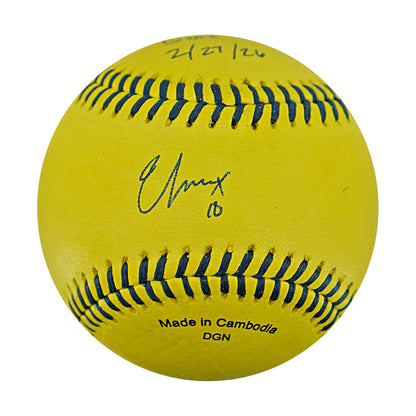 Errick Fox Indianapolis Clowns Autographed Inscribed Official Banana Ball 2.27.26 FSU Tallahassee Florida