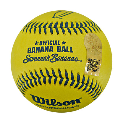 Errick Fox Indianapolis Clowns Autographed Inscribed Official Banana Ball 2.27.26 FSU Tallahassee Florida