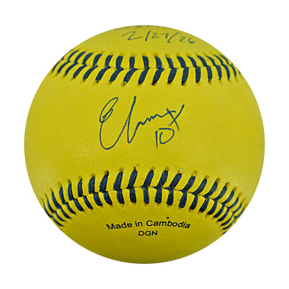 Errick Fox Indianapolis Clowns Autographed Inscribed Official Banana Ball 2.27.26 FSU Tallahassee Florida