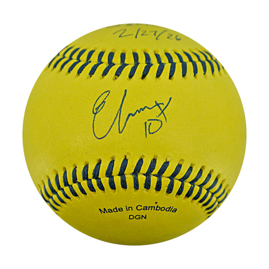 Errick Fox Indianapolis Clowns Autographed Inscribed Official Banana Ball 2.27.26 FSU Tallahassee Florida