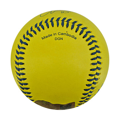 Errick Fox Indianapolis Clowns Autographed Inscribed Official Banana Ball 2.27.26 FSU Tallahassee Florida