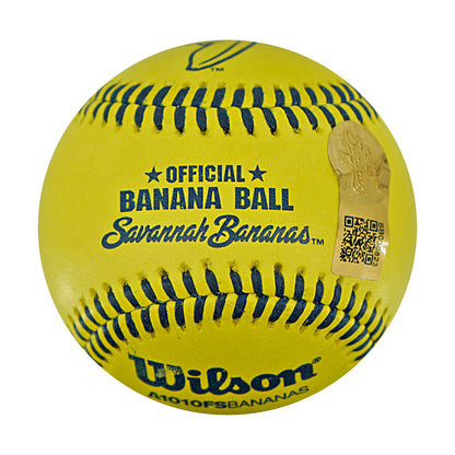 Errick Fox Indianapolis Clowns Autographed Inscribed Official Banana Ball 2.27.26 FSU Tallahassee Florida