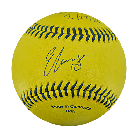 Errick Fox Indianapolis Clowns Autographed Inscribed Official Banana Ball 2.27.26 FSU Tallahassee Florida