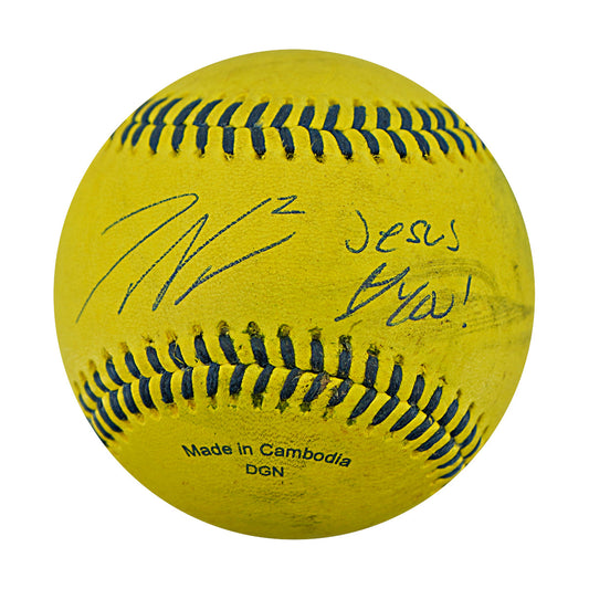 Jalen Vasquez Indianapolis Clowns Autographed Inscribed Official Banana Ball 2.27.26 FSU Tallahassee Florida