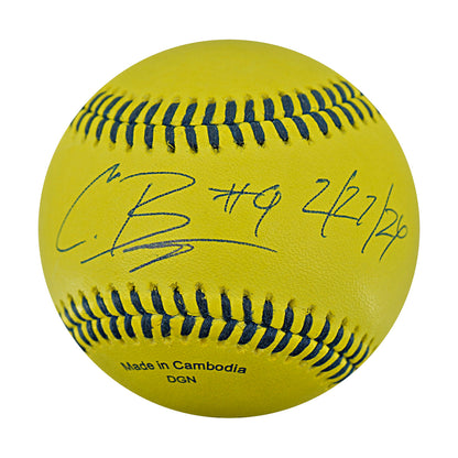 Chris Burgess Indianapolis Clowns Autographed Inscribed Official Banana Ball 2.27.26 FSU Tallahassee Florida