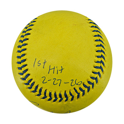 Correlle Prime Indianapolis Clowns Autographed Inscribed Official Banana Ball 2.27.26 FSU Tallahassee Florida