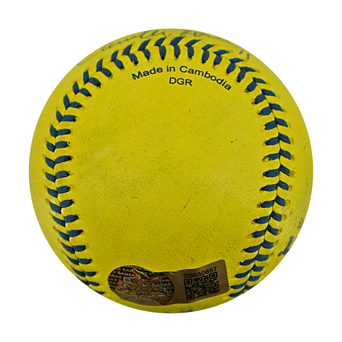 Correlle Prime Indianapolis Clowns Autographed Inscribed Official Banana Ball 2.27.26 FSU Tallahassee Florida