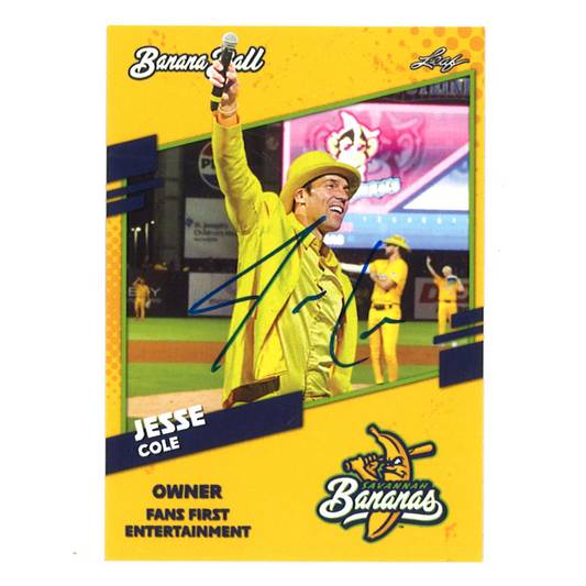 Jesse Cole Autographed 2024 Savannah Bananas Leaf Card