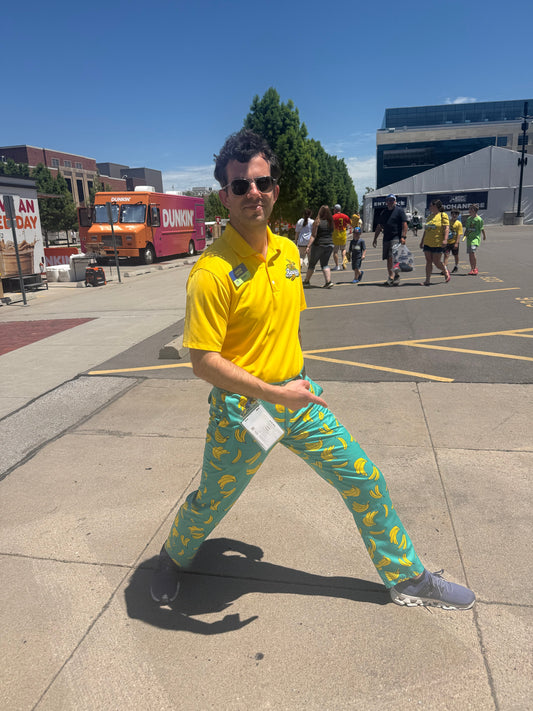 Jared Orton Game Worn Green Banana Pants 6.13.26 Lincoln NE