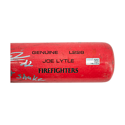 Joe Lytle Autographed and Inscribed 2024 Game Used Firefighters Bat
