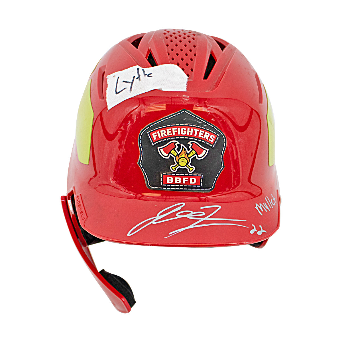 Joe Lytle Autographed and Inscribed 2024 Game Worn Firefighters Helmet - Rare!