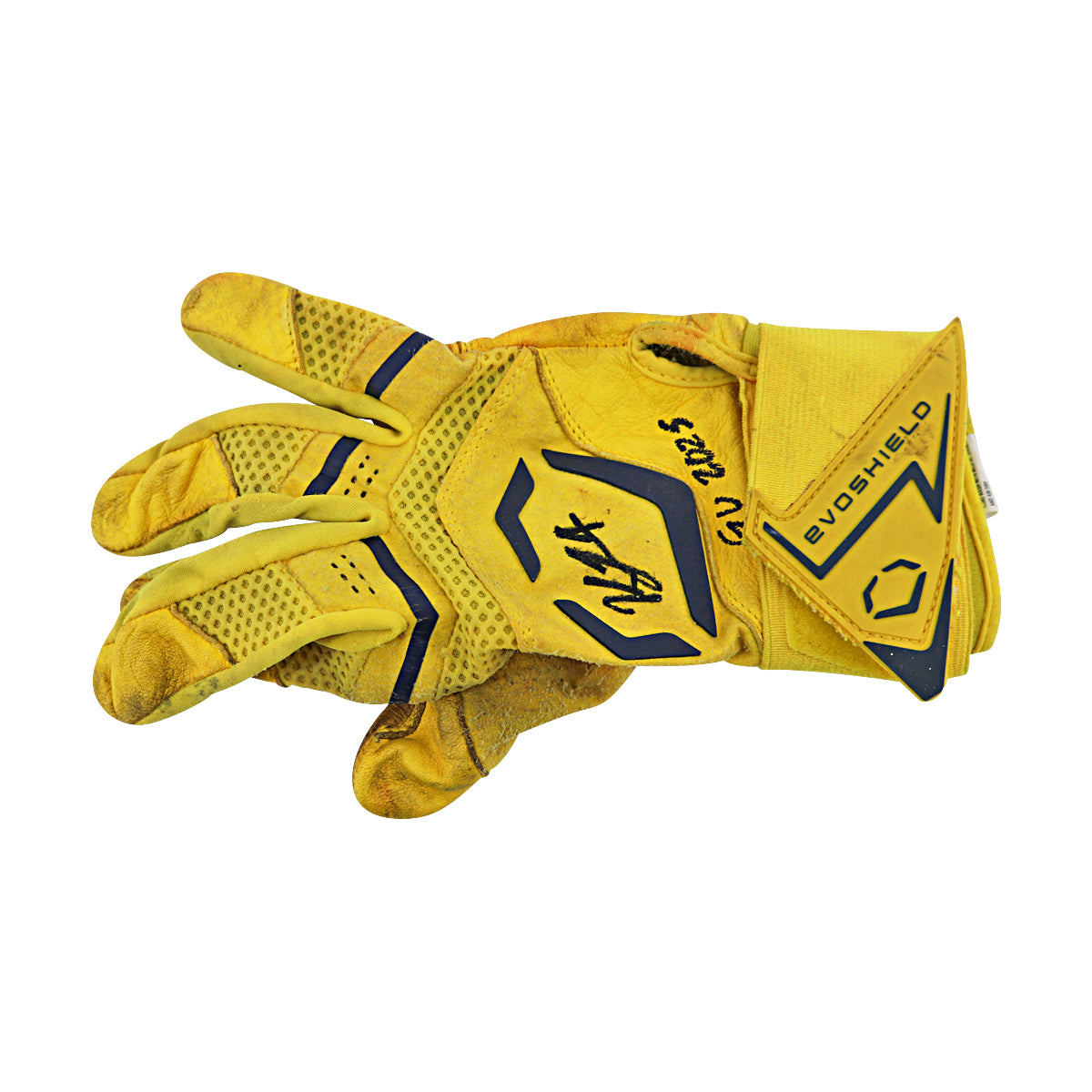 KJ Jackson Savannah Bananas Autographed Inscribed 'GU 2025' Game Worn Pair of Batting Gloves