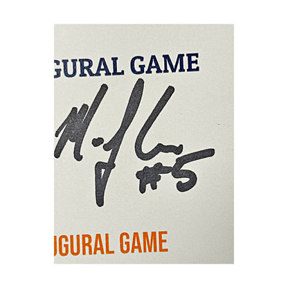 Mark Croco Val Perez Dual Signed Inscribed Game Used Lineup Card 2.26.26 FSU Tallahassee Florida