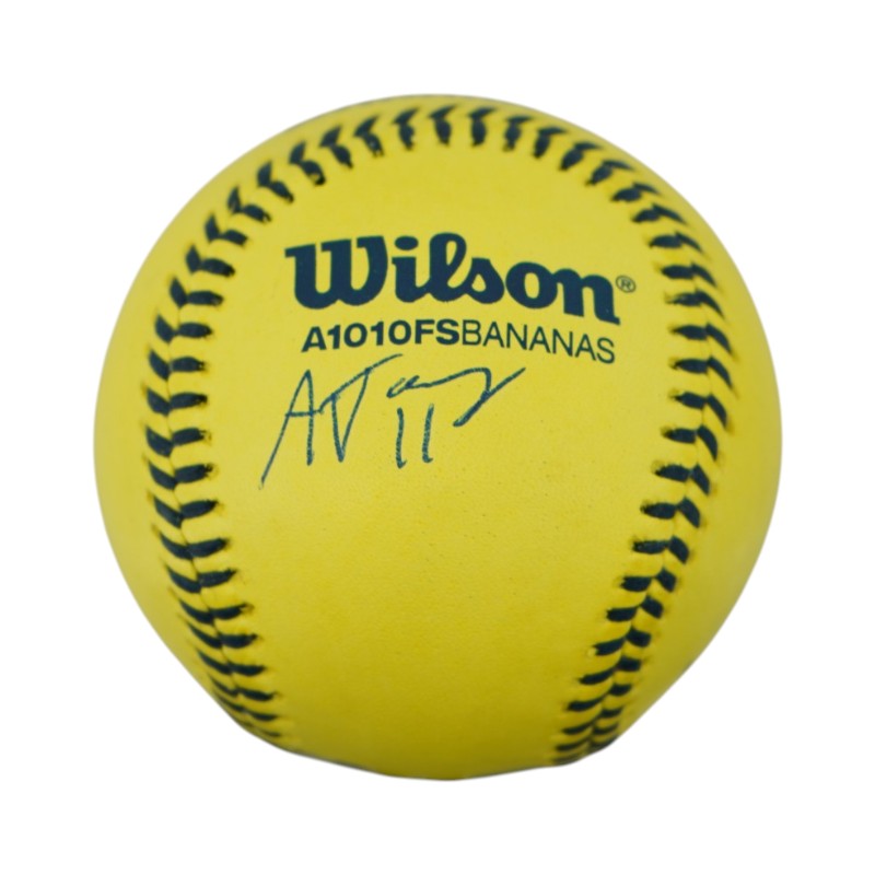 Ashby Vining Loco Beach Coconuts Autographed Official Banana Ball