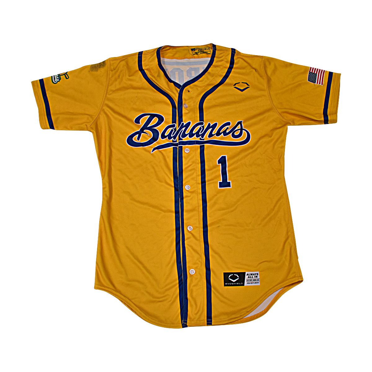 Bill Leroy Autographed Game Worn Savannah Bananas Jersey from Fenway Park Game on 6/8/2024