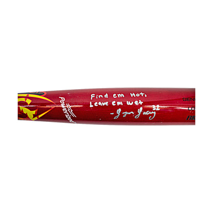 Logan Lacey Autographed and Inscribed Game Model Firefighters Bat