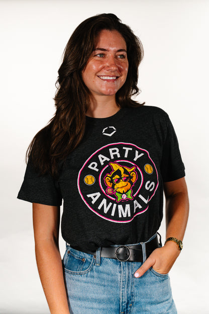 Party Animals EvoShield Circle Change Black Heather Tee