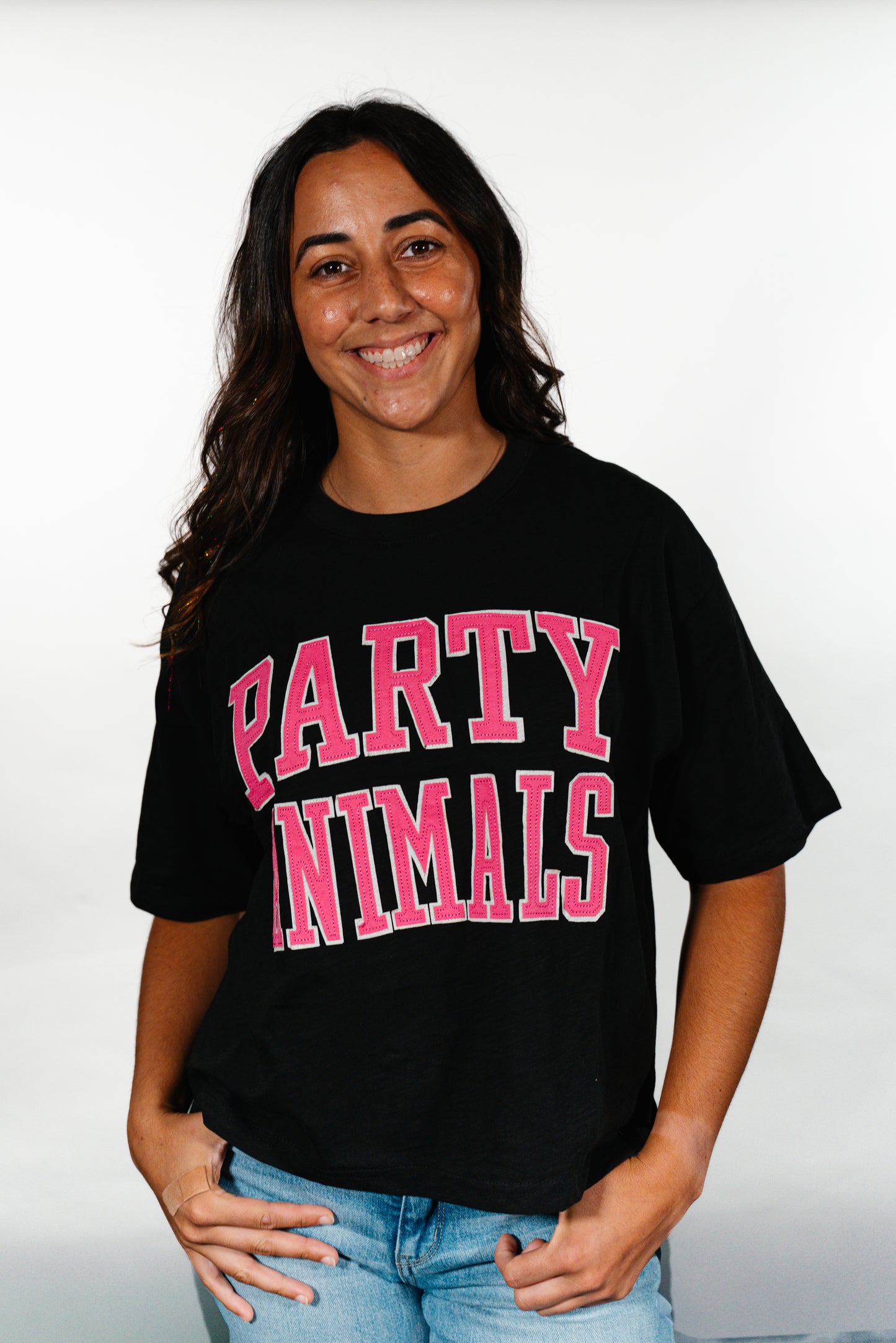WOMEN'S Party Animals Banner Elk Motley Mid Rise Tee