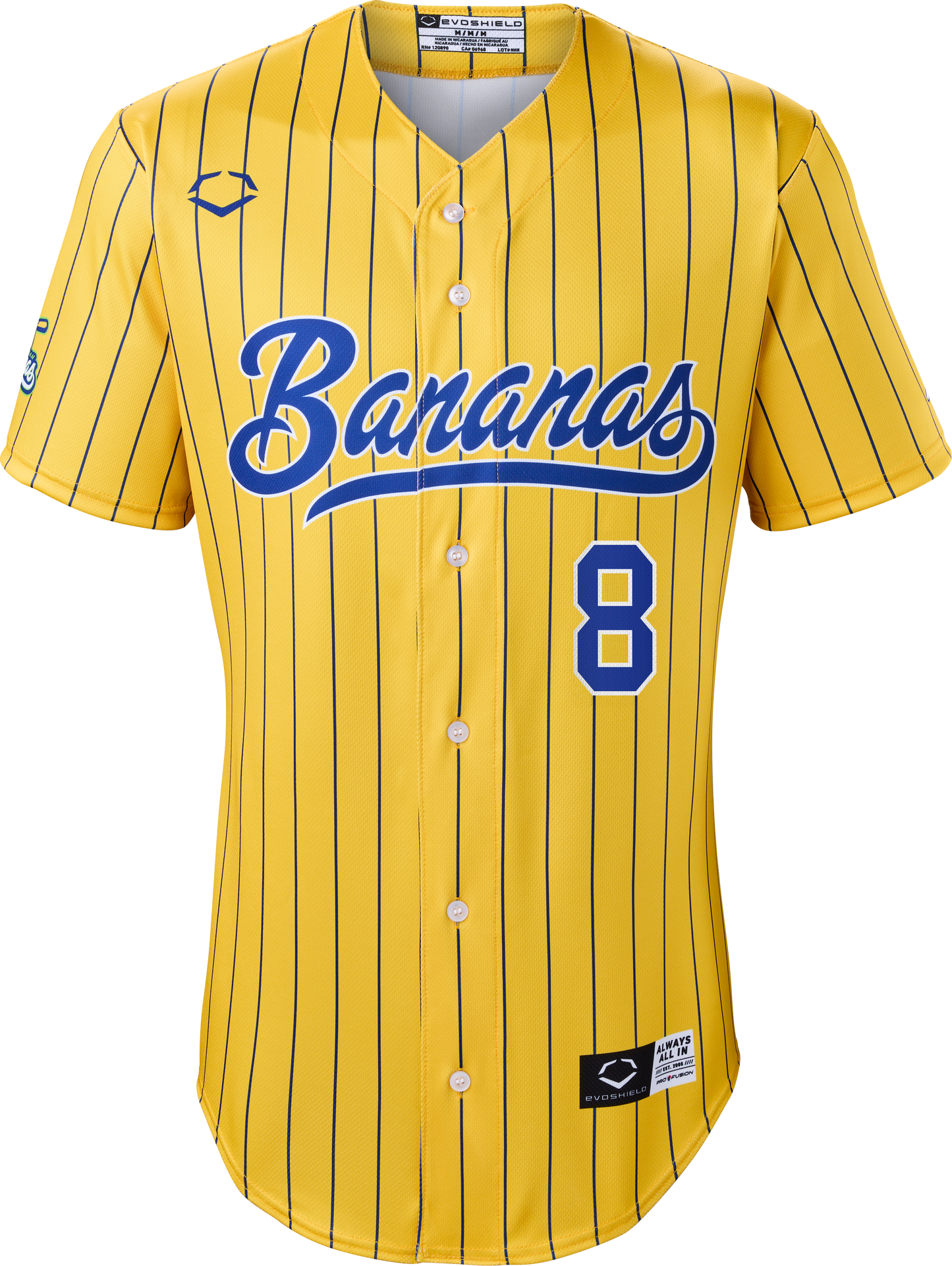 Bananas Jackson Olson #8 Evoshield Jersey - Pinstripe