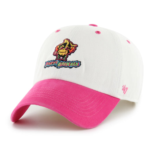 Party Animals '47 Brand Adjustable Clean Up Hat - White/Pink