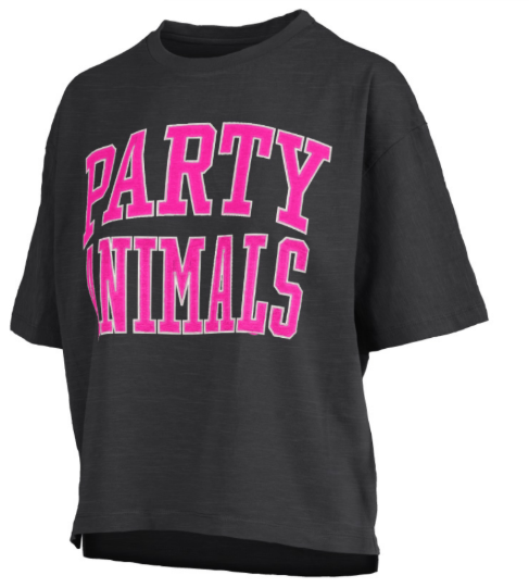 WOMEN'S Party Animals Banner Elk Motley Mid Rise Tee