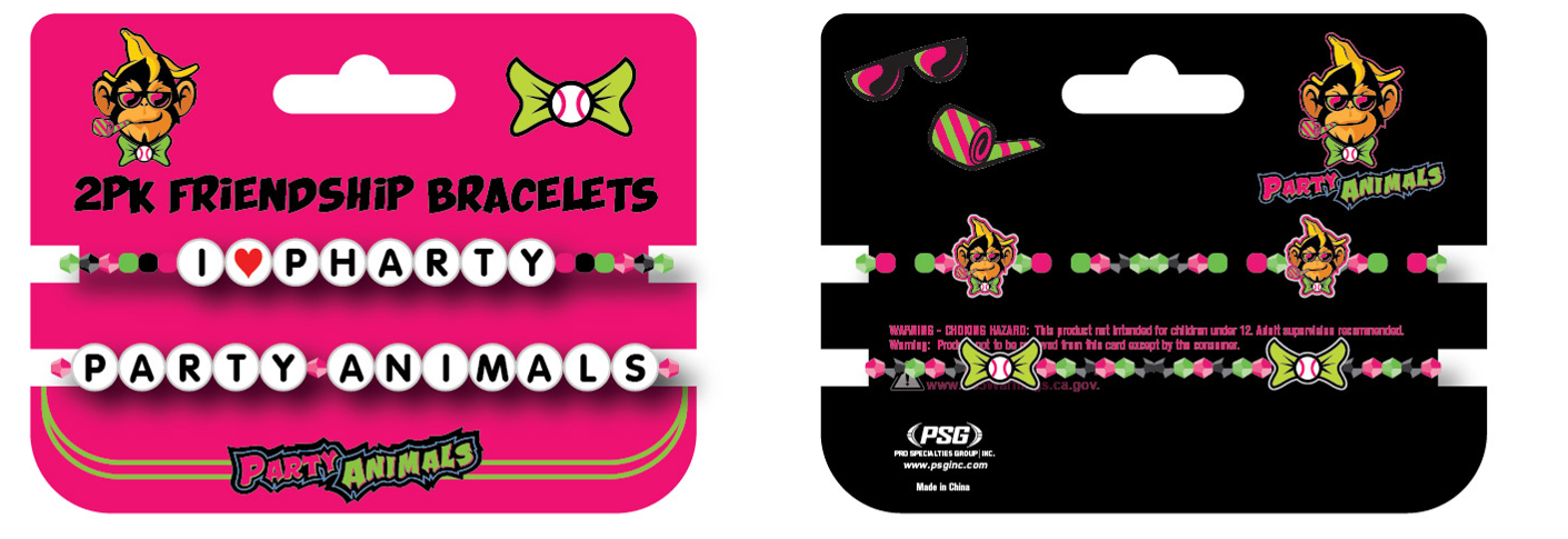 Party Animals I LOVE Pharty Friendship Bracelet Two Pack