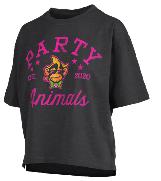 WOMEN'S Party Animals Jade Motley Mid Rise Tee