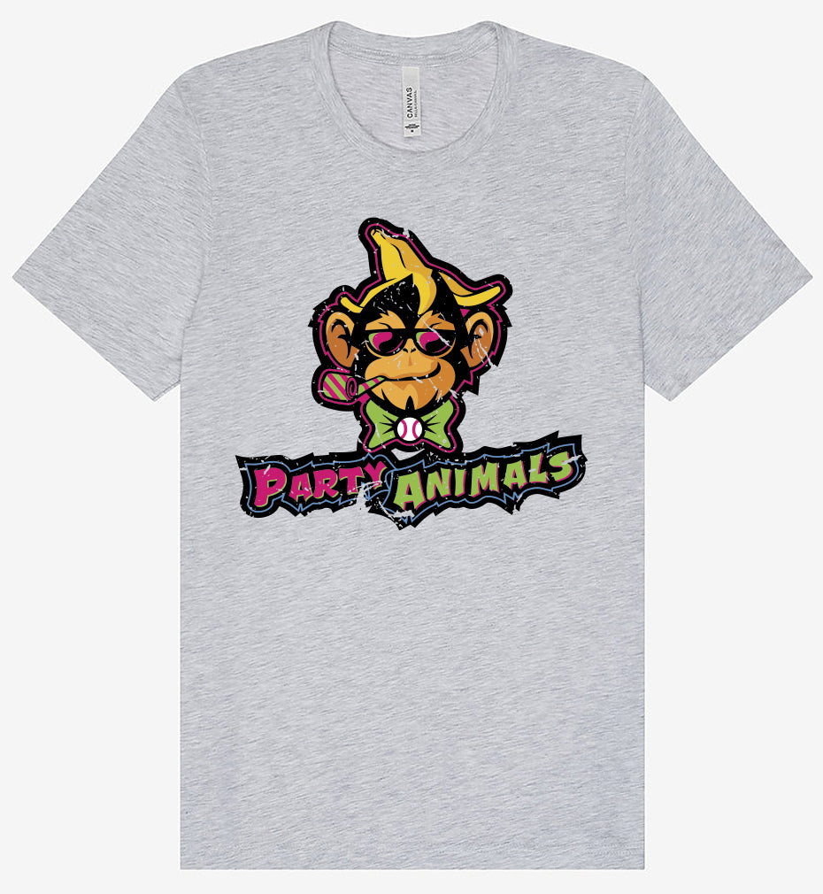 Party Animals Short Sleeve Primary Logo Tee - Ash