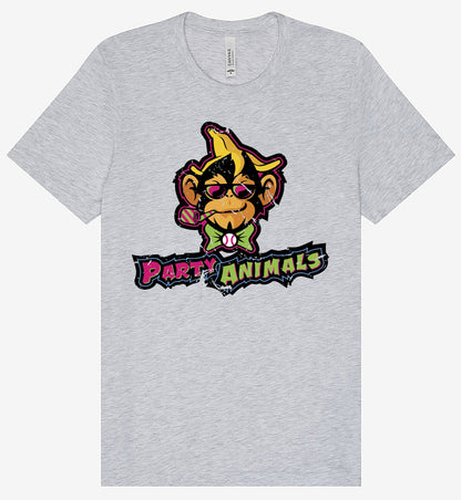 Party Animals Short Sleeve Primary Logo Tee - Ash