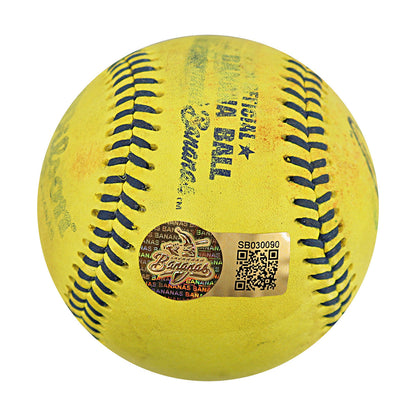 Jason Swan Party Animals Autographed and Inscribed Game Used Banana Ball from 3/15/25 at Tampa - Top 4 Foul Ball