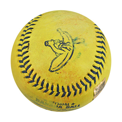 Jason Swan Party Animals Autographed and Inscribed Game Used Banana Ball from 3/15/25 at Tampa - Top 4 Foul Ball