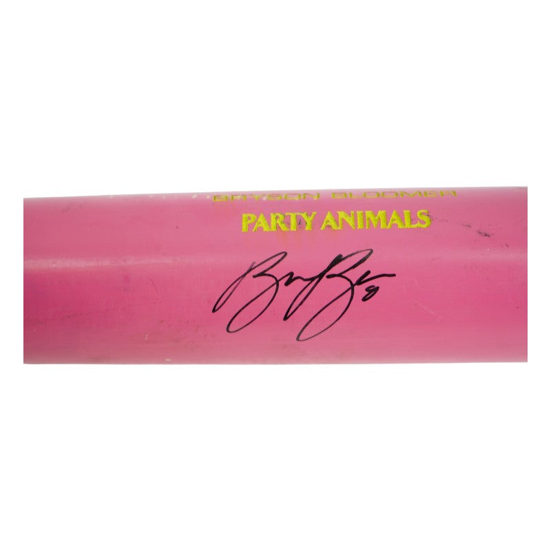 Bryson Bloomer Party Animals Autographed Game Used LS Genuine I13M Bat