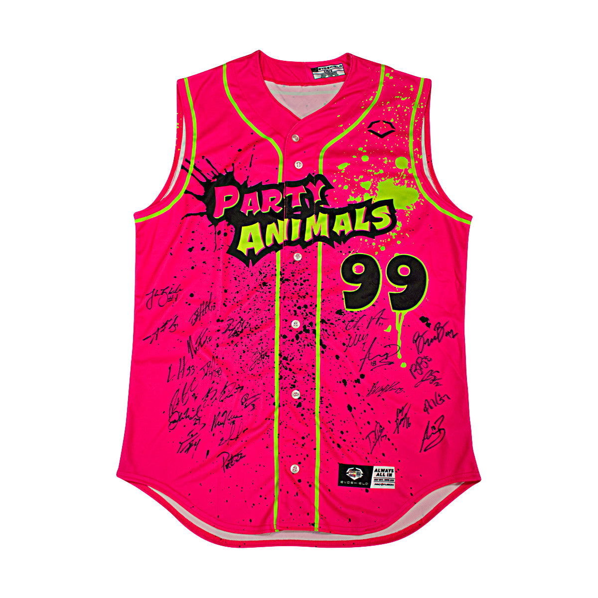 2024 Party Animals Team Signed Pink Sleeveless Jersey