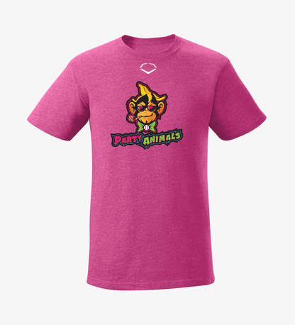 Party Animals EvoShield Primary Logo Short Sleeve Tech Tee - Pink